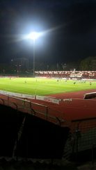 Blick aus dem Gästeblock des Südstadions.