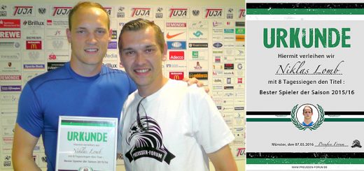 Niklas Lomb - Spieler der Saison 2015/2016