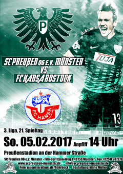 2016/2017 - 21. Spieltag - Preußen Münster - FC Hansa Rostock