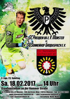 2016/2017 - 23. Spieltag - Preußen Münster - SG Sonnenhof Großaspach