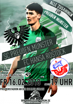 2017/2018 - 25. Spieltag - Preußen Münster - FC Hansa Rostock