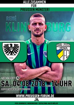 2018/2019 - 2. Spieltag - Heimspielplakat - SC Preußen Münster - FC Carl Zeiss Jena