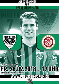 2018/2019 - 10. Spieltag - Heimspielplakat SC Preußen Münster - SV Wehen Wiesbaden