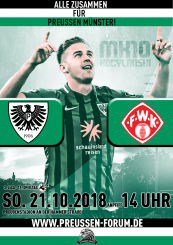 2018/2019 - 12. Spieltag - Heimspielplakat SC Preußen Münster - FC Würzburger Kickers