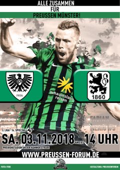 2018/2019 - 14. Spieltag - Heimspielplakat SC Preußen Münster - TSV 1860 München