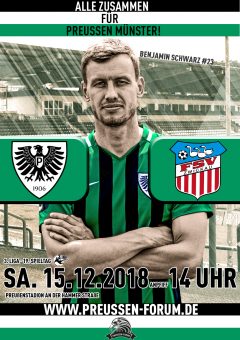 2018/2019 - 19. Spieltag - Heimspielplakat SC Preußen Münster - FSV Zwickau