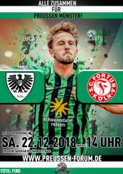 2018/2019 - 20. Spieltag - Heimspielplakat SC Preußen Münster - Fortuna Köln