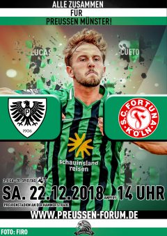 2018/2019 - 20. Spieltag - Heimspielplakat SC Preußen Münster - Fortuna Köln