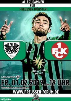 2018/2019 - 22. Spieltag - Heimspielplakat SC Preußen Münster - 1. FC Kaiserslautern