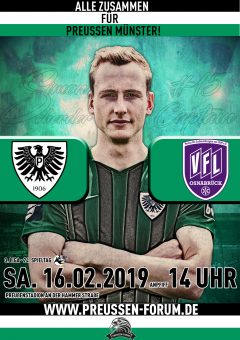 2018/2019 - 24. Spieltag - Heimspielplakat SC Preußen Münster - VFL Osnabrück