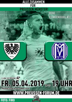2018/2019 - 32. Spieltag - Heimspielplakat - SC Preußen Münster - SV Meppen