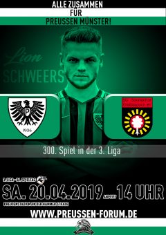 2018/2019 - 34. Spieltag - Heimspielplakat - SC Preußen Münster - SG Sonnenhof Großaspach