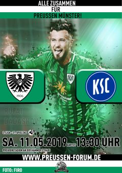 2018/2019 - 37. Spieltag - Heimspielplakat SC Preußen Münster - Karlsruher SC