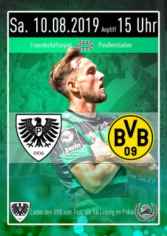 2019/2020 - Testspiel - Heimspielplakat - SC Preußen Münster - Borussia Dortmund