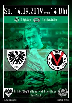 2019/2020 - 8. Spieltag - Heimspielplakat - SC Preußen Münster - FC Viktoria Köln