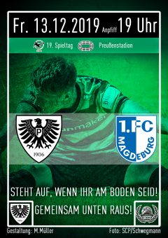 2019/2020 - 19. Spieltag - Heimspielplakat - SC Preußen Münster - 1. FC Magdeburg