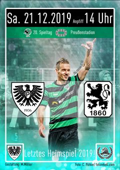 2019/2020 - 20. Spieltag - Heimspielplakat - SC Preußen Münster - TSV 1860 München