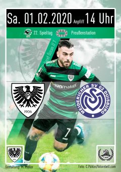 2019/2020 - 22. Spieltag - Heimspielplakat - SC Preußen Münster - MSV Duisburg