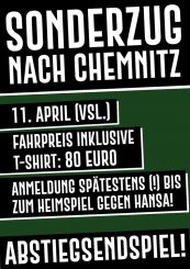 2019/2020 - Sonderzug nach Chemnitz - Plakat