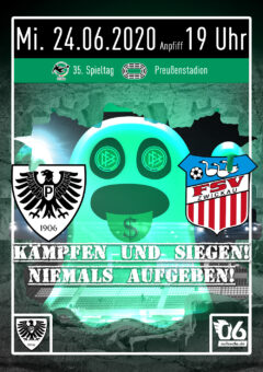 2019/2020 - 35. Spieltag - Heimspielplakat - SC Preußen Münster - FSV Zwickau