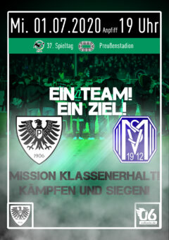 2019/2020 - 37. Spieltag - Heimspielplakat - SC Preußen Münster - SV Meppen