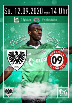 2020/2021 – 2. Spieltag – Heimspielplakat – SC Preußen Münster – SV Bergisch Gladbach
