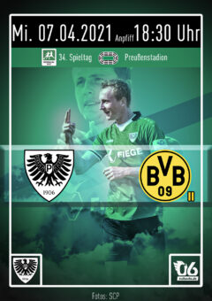 2020/2021 – 34. Spieltag – Heimspielplakat – SC Preußen Münster – Borussia Dortmund II