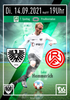 2021/2022 - 07 - Heimspielplakat - SC Preußen Münster - Rot-Weiss Essen