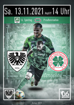 2021/2022 - 16 - Heimspielplakat - SC Preußen Münster - Rot-Weiß Oberhausen