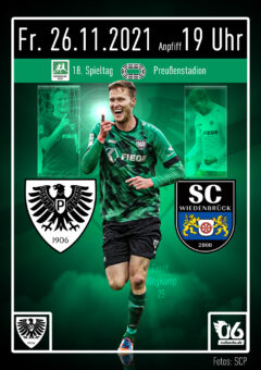 2021/2022 - 18 - Heimspielplakat - SC Preußen Münster - SC Wiedenbrück