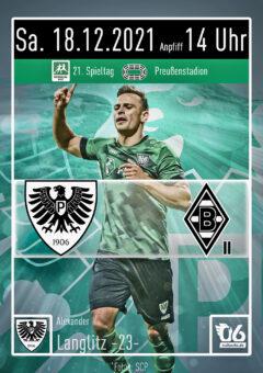 2021/2022 - 20 - Heimspielplakat - SC Preußen Münster - Borussia Mönchengladbach II
