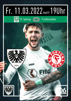 2021/2022 - 29 - Heimspielplakat - SC Preußen Münster - Fortuna Köln