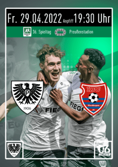 2021/2022 - 35 - Heimspielplakat - SC Preußen Münster - KFC Uerdingen 05