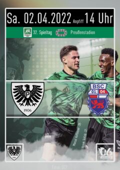 2021/2022 - 32 - Heimspielplakat - SC Preußen Münster - Bonner SC