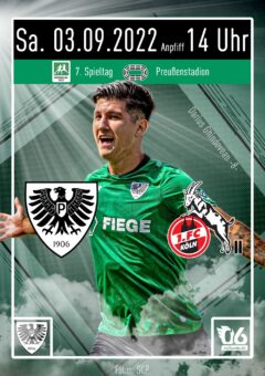 2022/2023 - 7 - Heimspielplakat - SC Preußen Münster - 1. FC Köln II