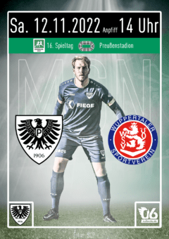 2022/2023 - 16 - Heimspielplakat - SC Preußen Münster - Wuppertaler SV