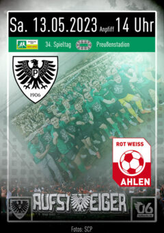 2022/2023 - 34 - Heimspielplakat - SC Preußen Münster - Rot Weiss Ahlen