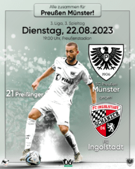 2023/2024 - 3 - Heimspielplakat - SC Preußen Münster - FC Ingolstadt