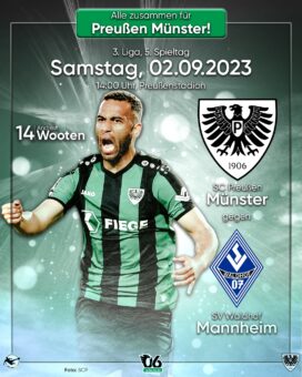 2023/2024 - 5 - Heimspielplakat - SC Preußen Münster - SV Waldhof Mannheim