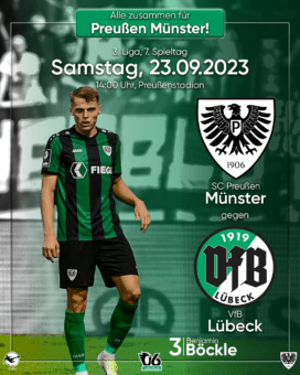 2023/2024 - 7 - Heimspielplakat - SC Preußen Münster - VfB Lübeck