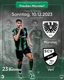 2023/2024 - 18 - Heimspielplakat - SC Preußen Münster - SC Verl