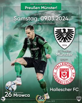 20232024 - 29 - Heimspielplakat - SC Preußen Münster - Hallescher FC