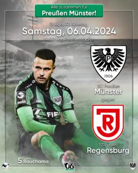 2023/2024 - 32 - Heimspielplakat - SC Preußen Münster - SSV Jahn Regensburg