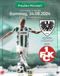 2024/2025 - 3 - Heimspielplakat - SC Preußen Münster - 1. FC Kaiserslautern