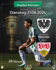 2024/2025 - DFB-Pokal - Heimspielplakat - SC Preußen Münster - VfB Stuttgart