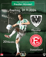 2024/2025 -11 - Heimspielplakat - SC Preußen Münster - Fortuna Düsseldorf