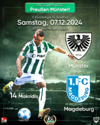 2024/2025 - 15 - Heimspielplakat - SC Preußen Münster - 1. FC Magdeburg