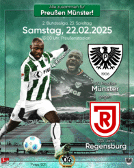 20242025 - 23 - Heimspielplakat - SC Preußen Münster - Jahn Regensburg
