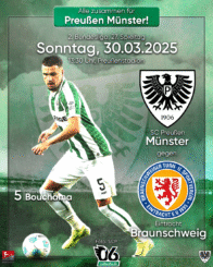 20242025 - 27 - Heimspielplakat - SC Preußen Münster - Eintracht Braunschweig