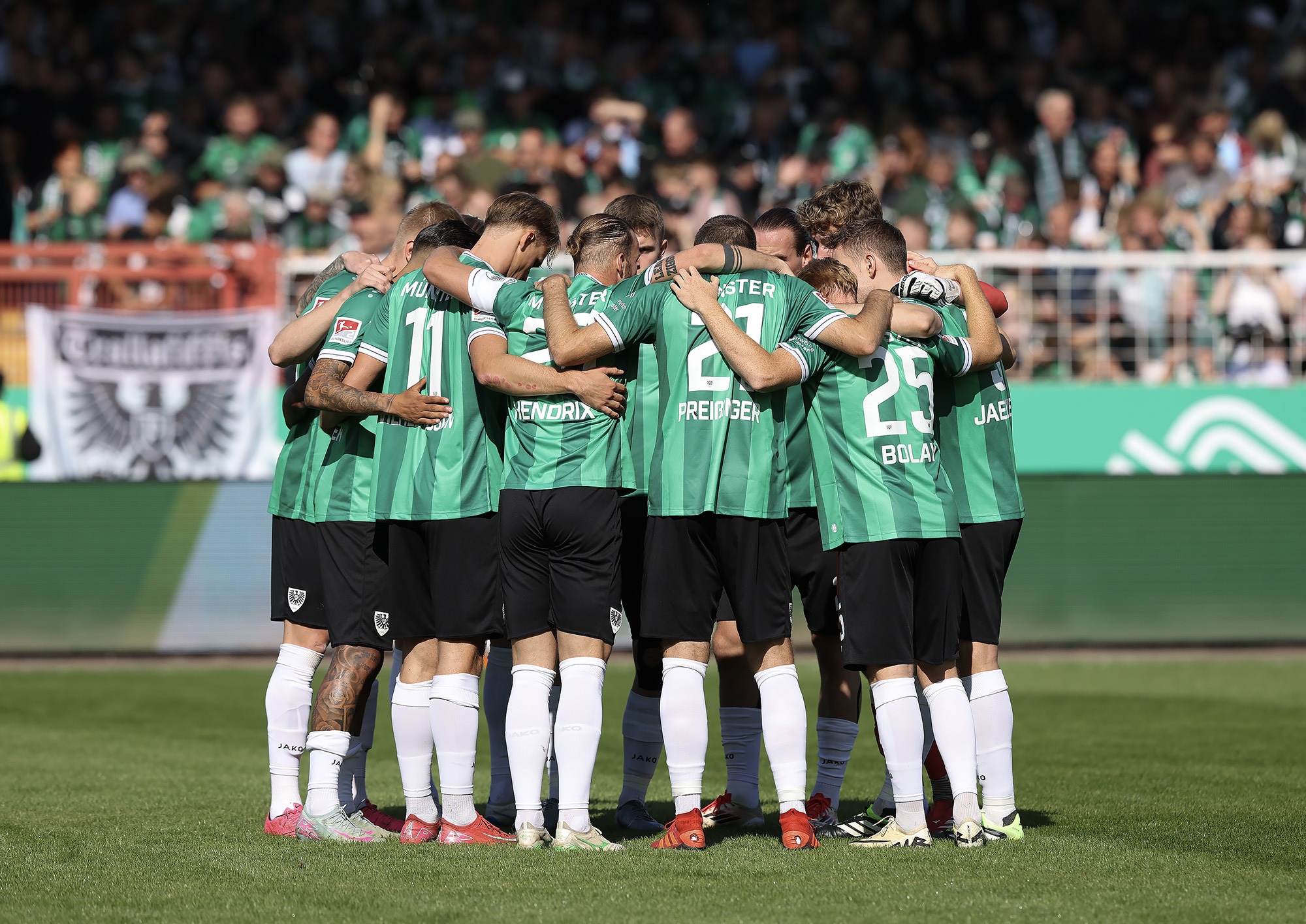 Mit einer geschlossenen Mannschaftsleistung sollen die drei Punkte gegen Dynamo Dresden in Münster bleiben. Foto: SCP